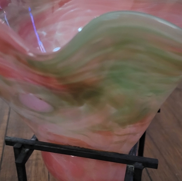 Vintage Garcia Art Glass Multi-color BlownVase - Picture 5 of 7